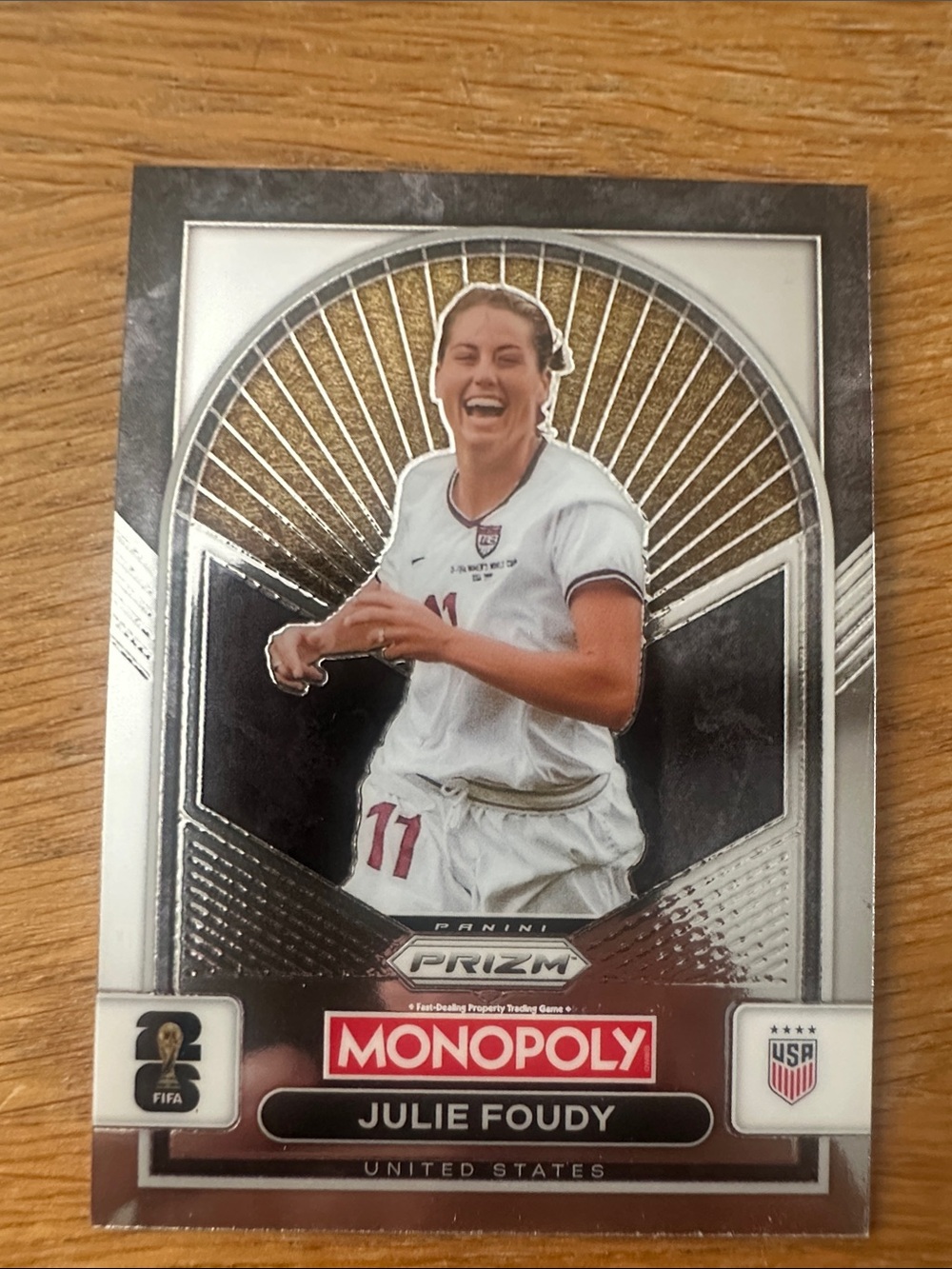 Panini Prizm Trading Card - White & Gold